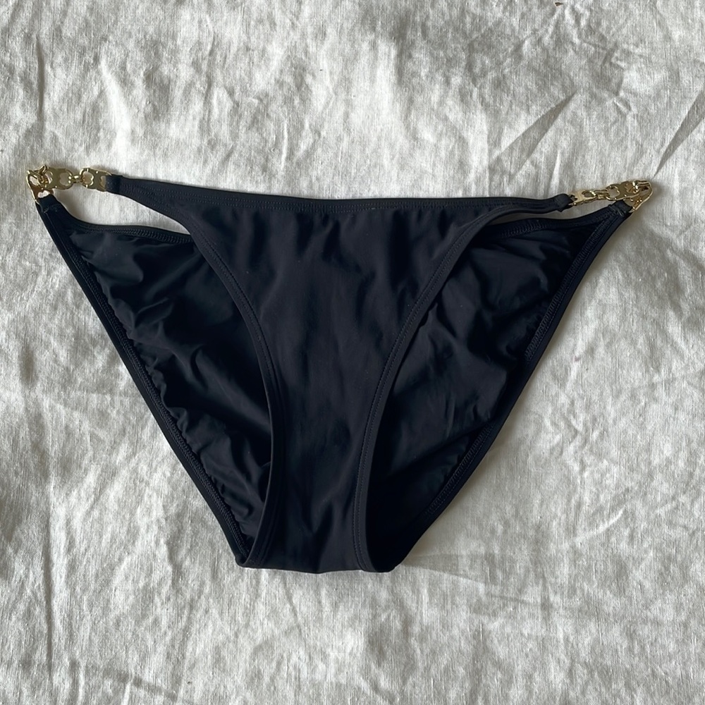 Tory Burch Black Gemini Link Bikini/Swimsuit Bottoms